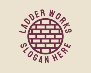 Brick Wall Badge logo design