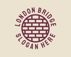 Brick Wall Badge logo design