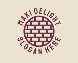 Brick Wall Badge logo design