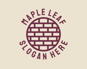 Brick Wall Badge logo design