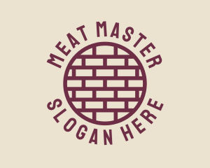 Brick Wall Badge logo design