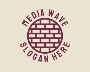 Brick Wall Badge logo design