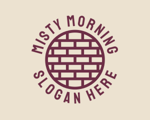 Brick Wall Badge logo design