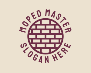 Brick Wall Badge logo design