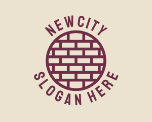 Brick Wall Badge logo design