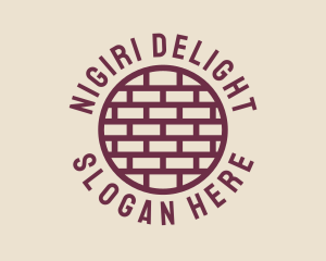 Brick Wall Badge logo design