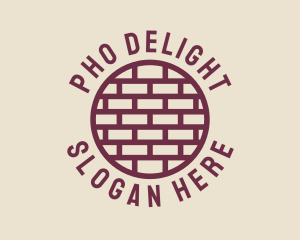 Brick Wall Badge logo design