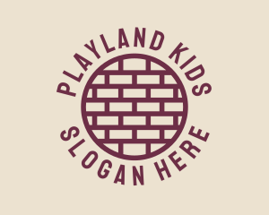 Brick Wall Badge logo design