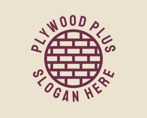 Brick Wall Badge logo design