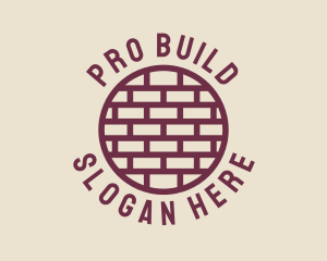 Brick Wall Badge logo design