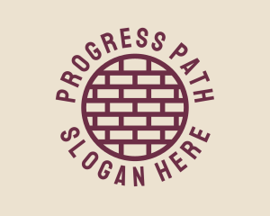 Brick Wall Badge logo design