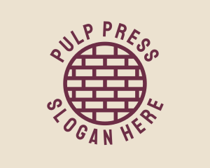 Brick Wall Badge logo design