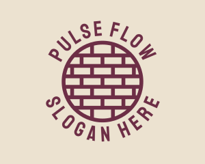 Brick Wall Badge logo design