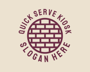 Brick Wall Badge logo design