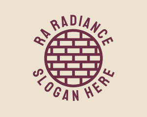 Brick Wall Badge logo design