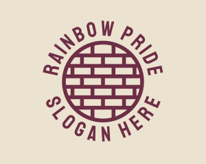 Brick Wall Badge logo design