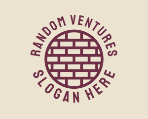 Brick Wall Badge logo design