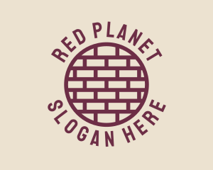 Brick Wall Badge logo design