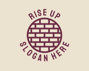 Brick Wall Badge logo design