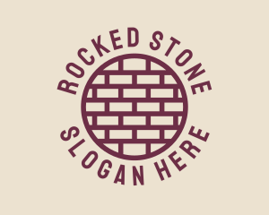 Brick Wall Badge logo design