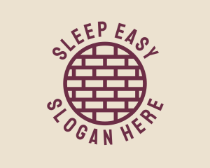 Brick Wall Badge logo design