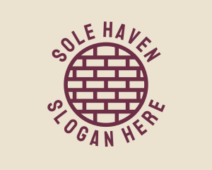 Brick Wall Badge logo design