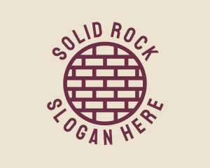 Stone - Brick Wall Badge logo design