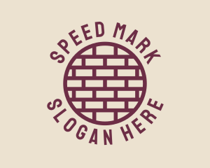 Brick Wall Badge logo design