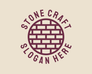 Brick Wall Badge logo design