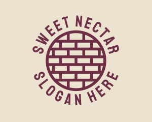 Brick Wall Badge logo design