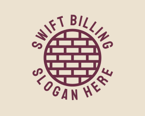 Brick Wall Badge logo design