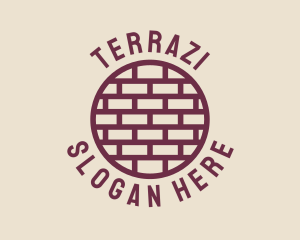 Brick Wall Badge logo design