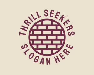 Brick Wall Badge logo design