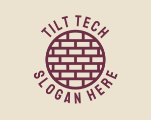 Brick Wall Badge logo design