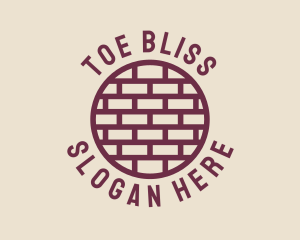 Brick Wall Badge logo design