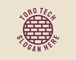 Brick Wall Badge logo design