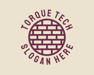 Brick Wall Badge logo design