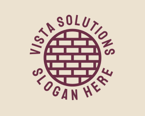 Brick Wall Badge logo design