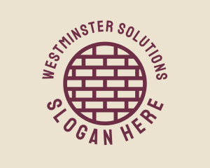 Brick Wall Badge logo design