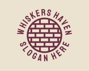 Brick Wall Badge logo design