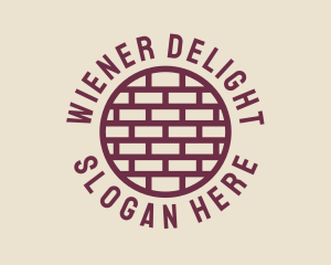 Brick Wall Badge logo design