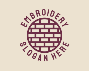 Brick Wall Badge logo design