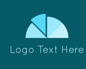 Slice - Blue Pie Chart logo design