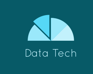 Database - Blue Pie Chart logo design