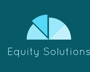 Equity - Blue Pie Chart logo design