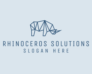Rhinoceros - Wild Rhino Zoo logo design
