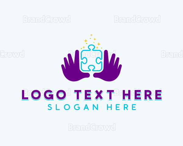 Hand Puzzle Learning Logo
