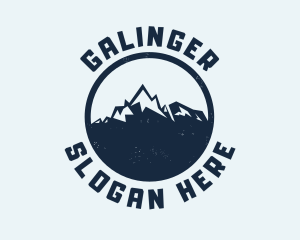 Mountain - Mountain Climber Hiking Badge logo design