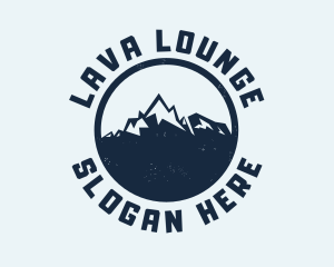 Mountain Climber Hiking Badge logo design