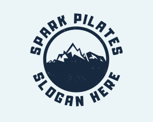 Traveler - Mountain Climber Hiking Badge logo design